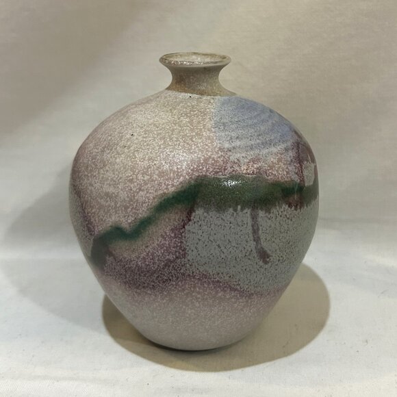 Cooper Mays North Carolina Pottery Bud Vase 4.75" Signed - Picture 5 of 10